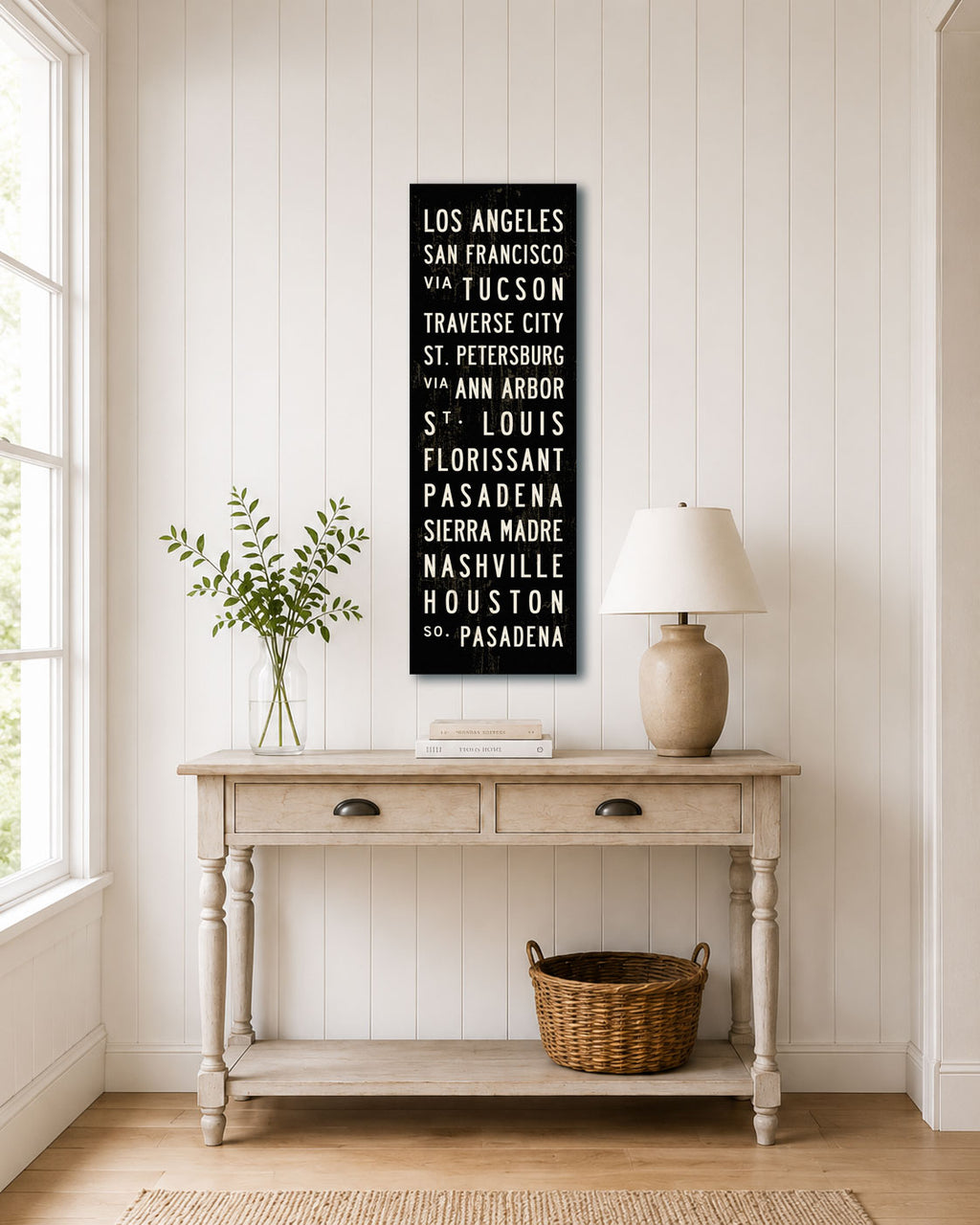 Small Custom Subway Sign Art for living room