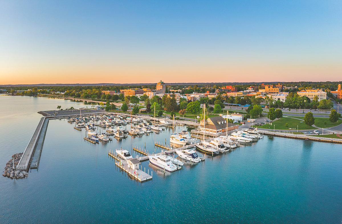 Aerial of Traverse City, Michigan