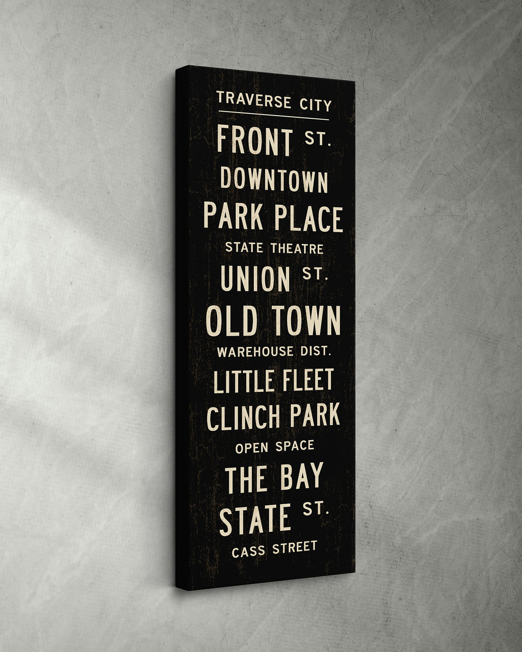 Stretched canvas Traverse City Subway Sign