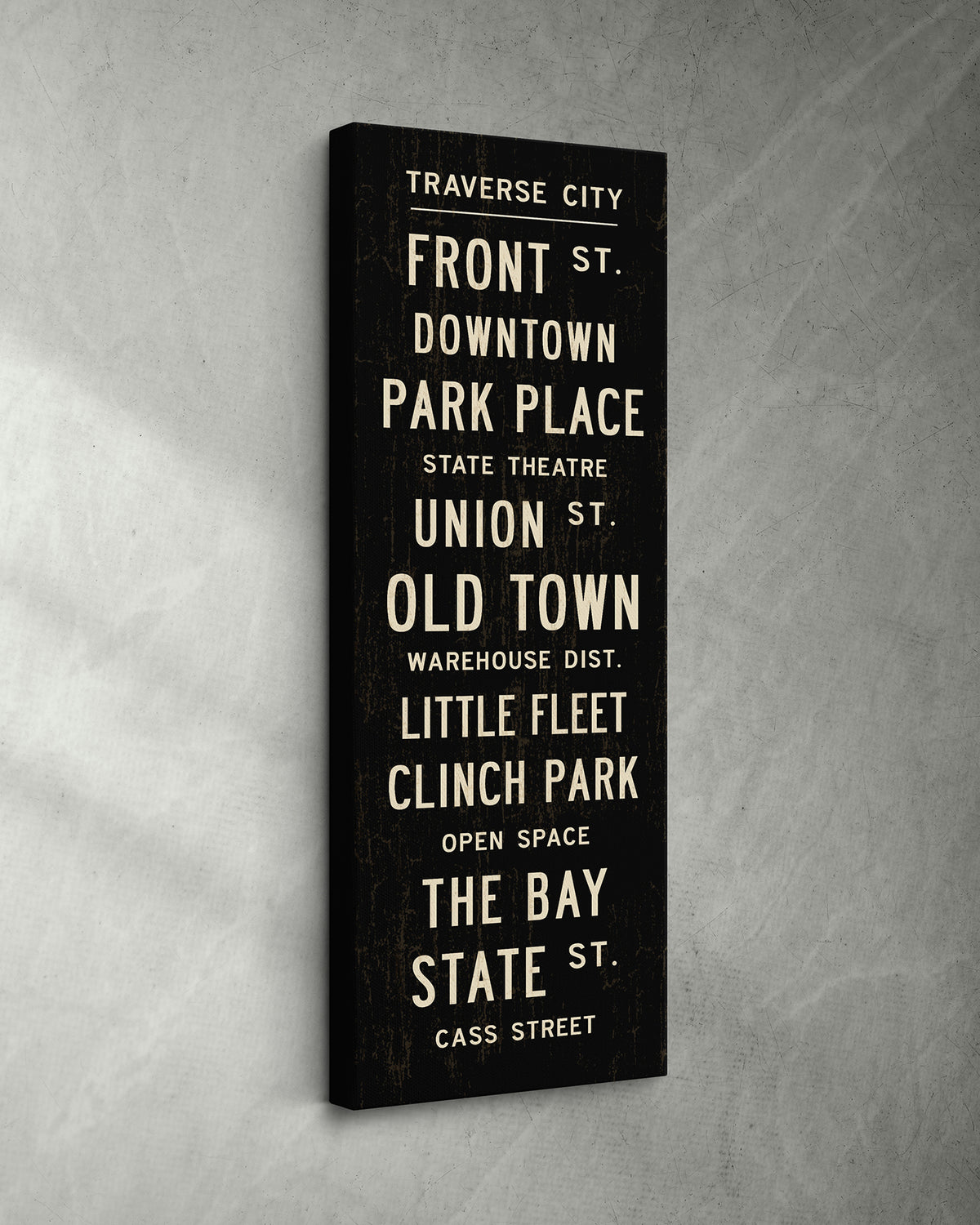 Stretched canvas Traverse City Subway Sign