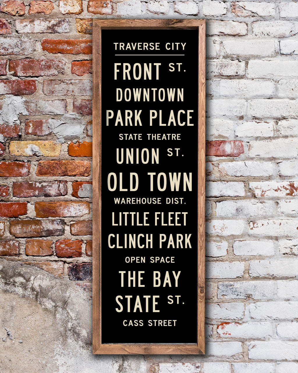 Wood Traverse City Sign Wall Art