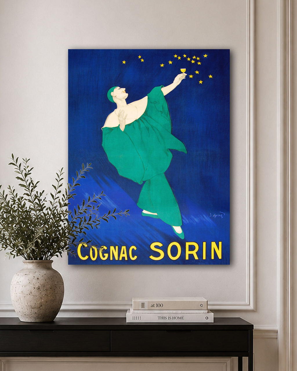 Vintage Cognac Sorin Poster canvas wall art