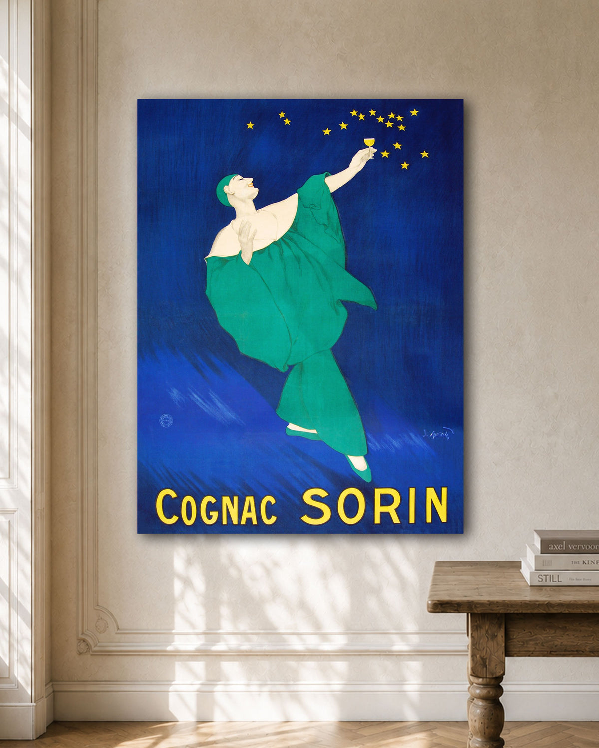 Vintage Cognac Sorin Poster Art on Oversized Canvas