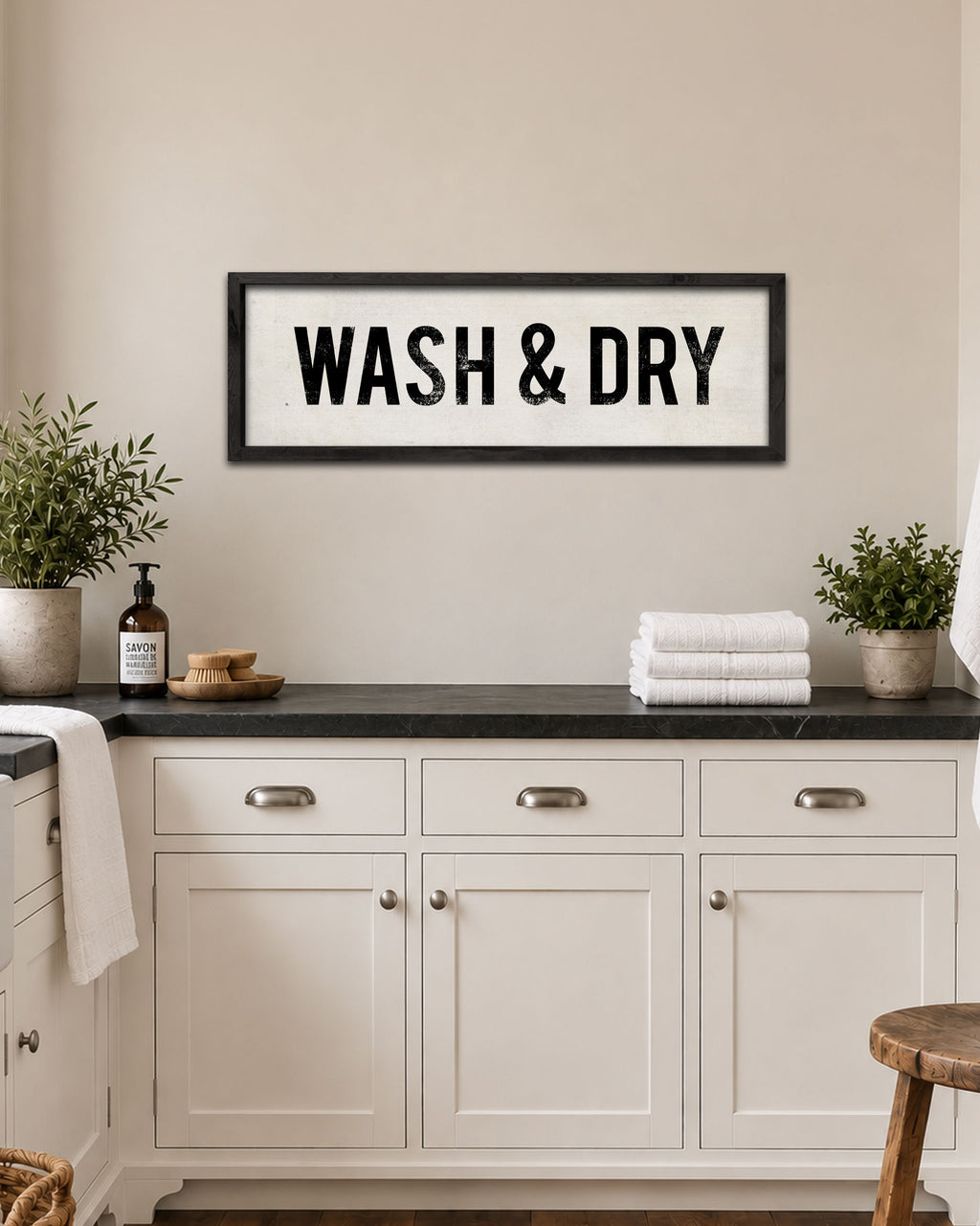 Wood Wash & Dry Laundry Sign, Farmhouse Wall Art