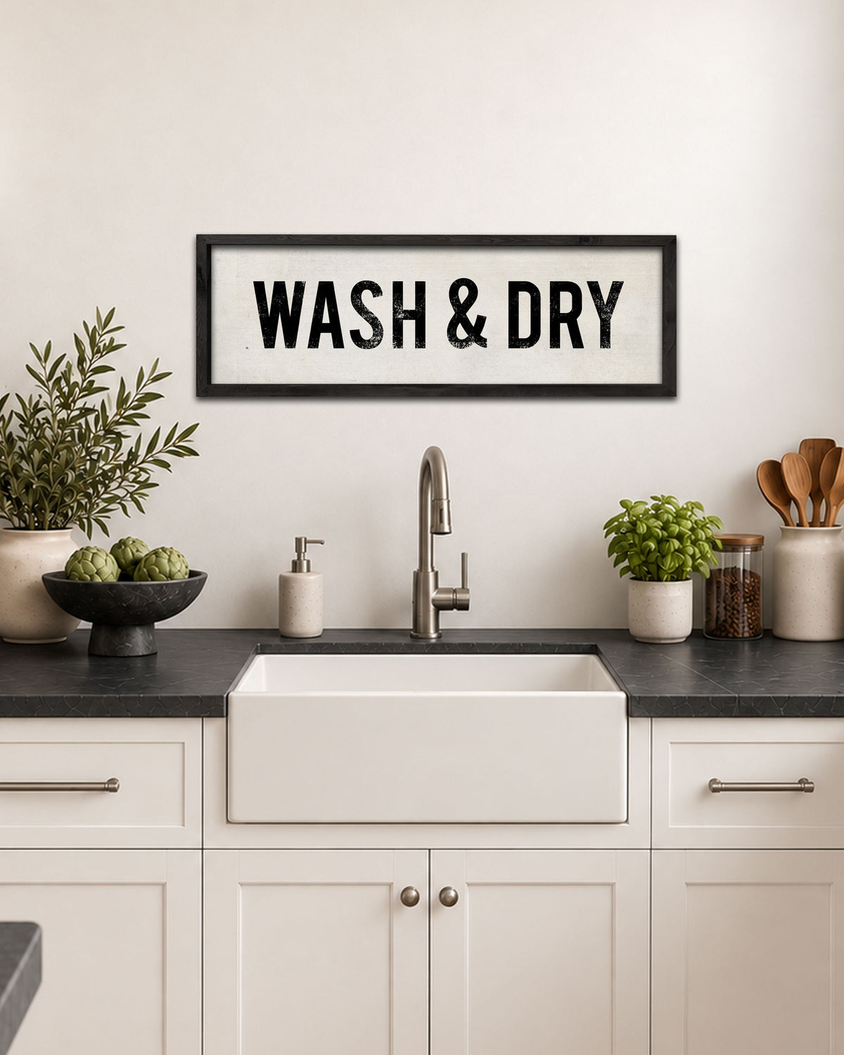 Wood Wash & Dry Laundry Sign, Farmhouse Wall Art