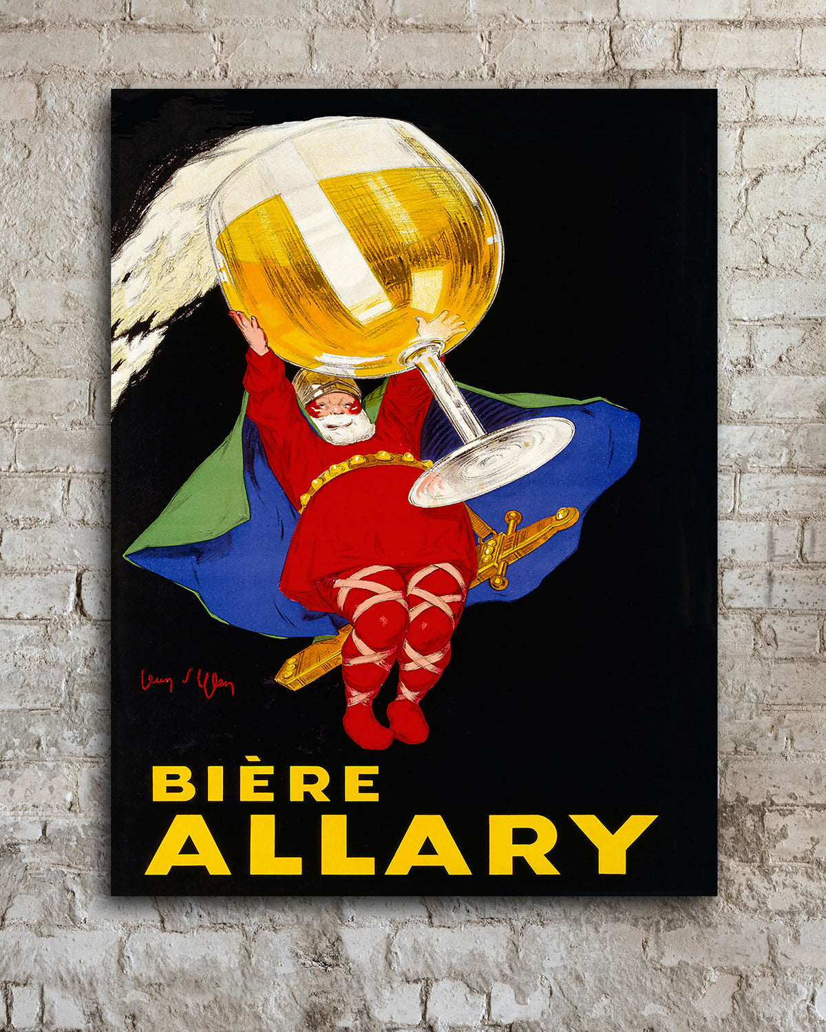 Vintage Biere Allary Poster by Leonetto Cappiello - Oversized Canvas wall art