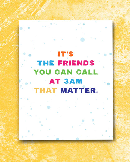 3 am Funny Friendship Card from Transit Design