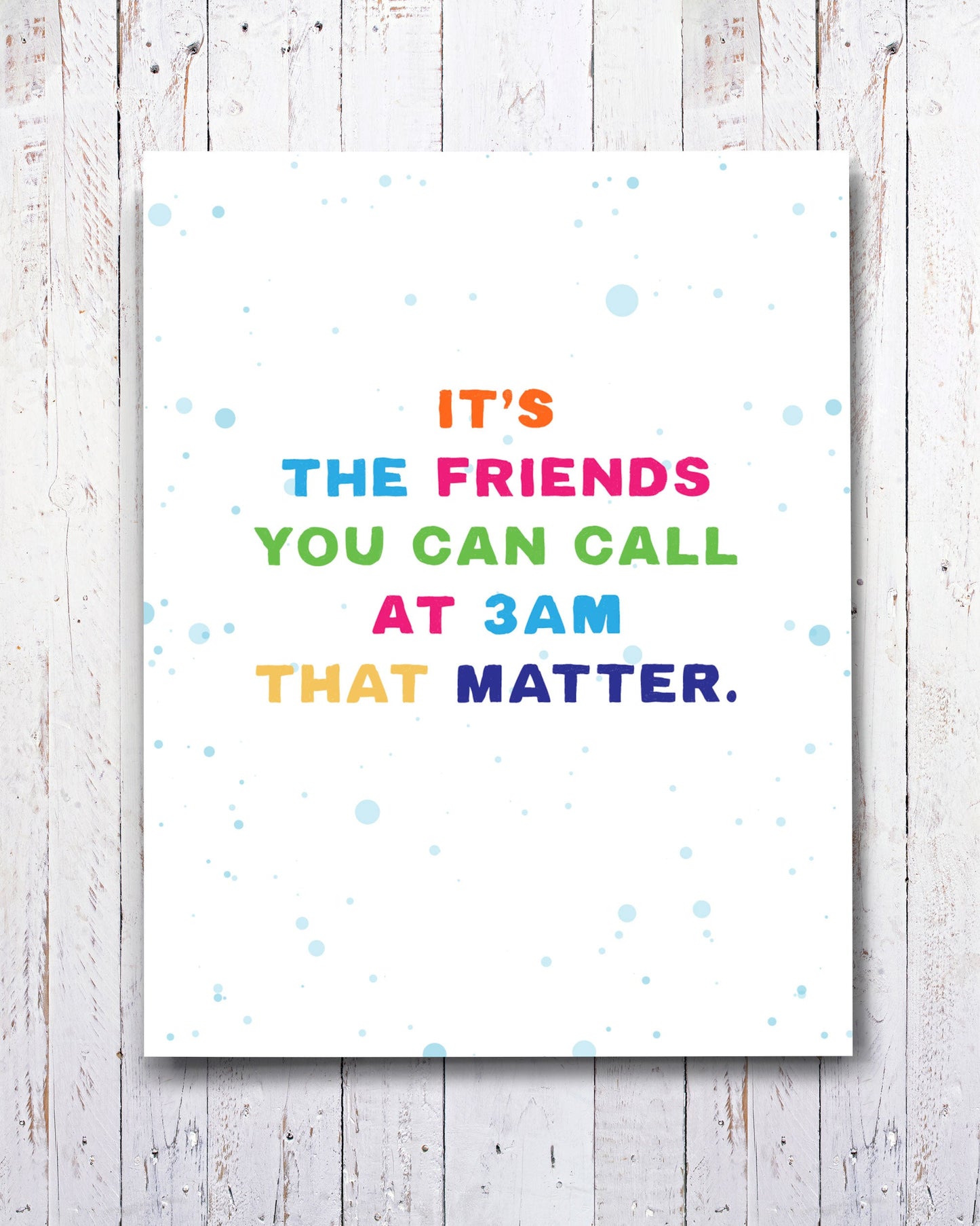 3 am Friendship Card for funny friend - Transit Design - Smirkantile