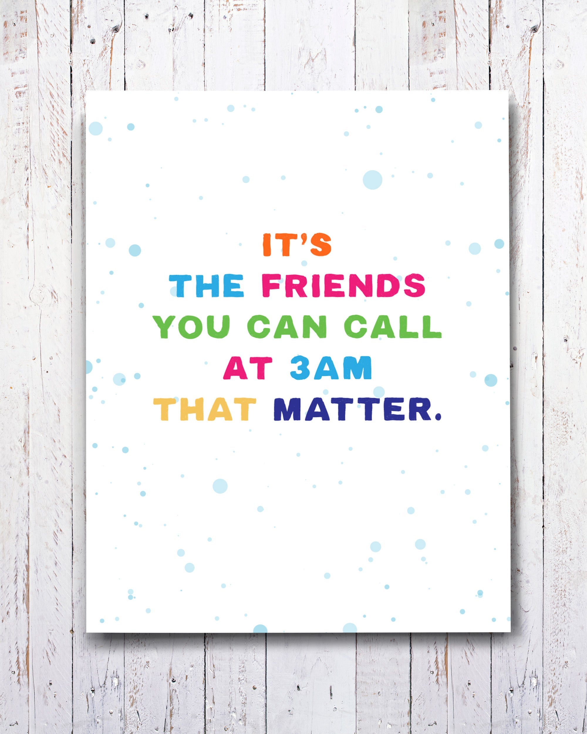 3 am Friendship Card for funny friend - Transit Design - Smirkantile