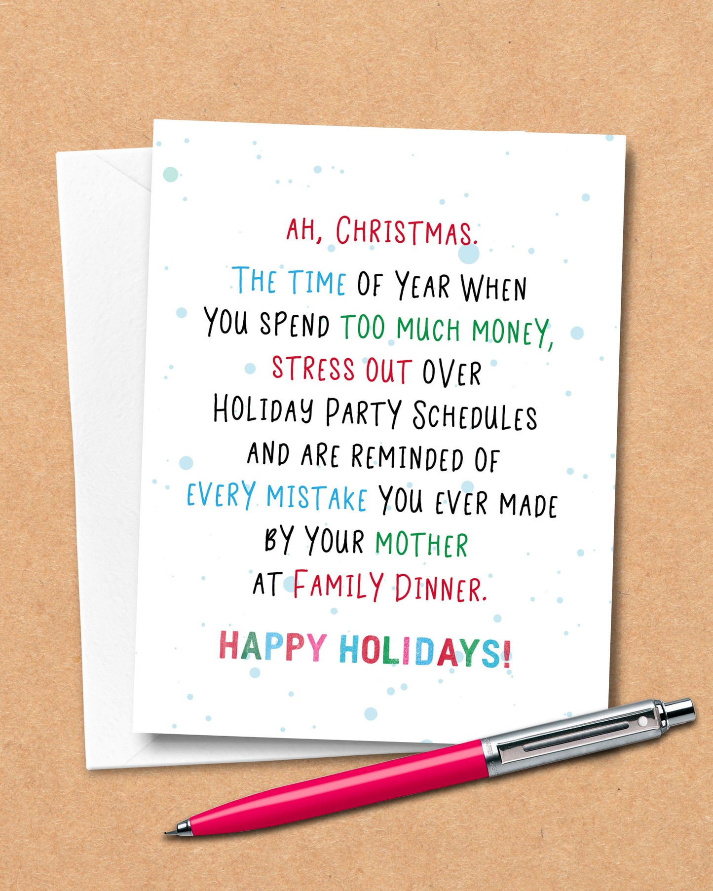 Humorous Christmas Cards, Funny Holiday Card by Smirkantile.