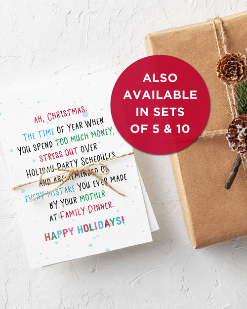 Sets of Funny Christmas Cards by Smirkantile