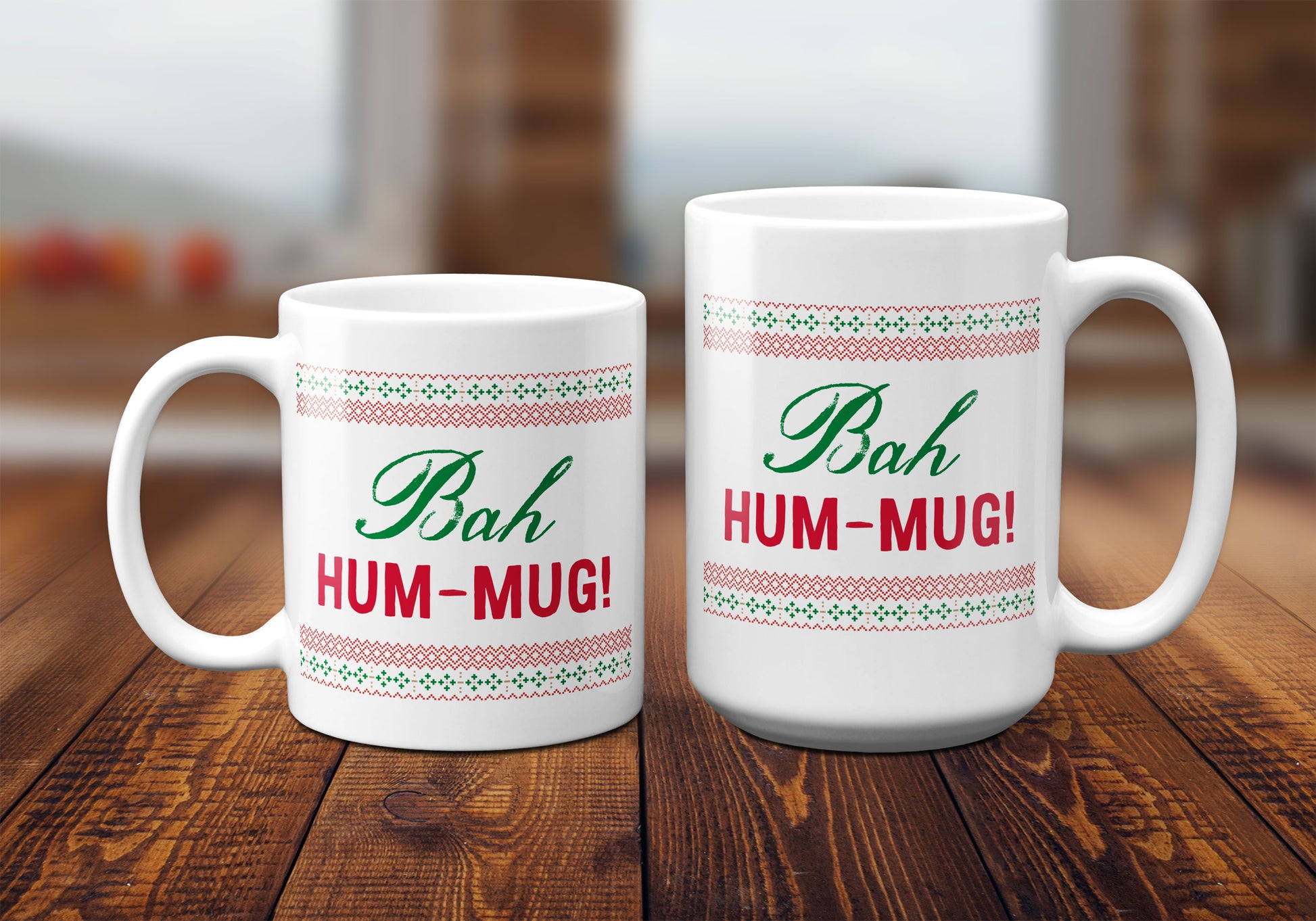 Bah Humbug Funny Christmas Mug, Humorous Mugs by Smirkantile