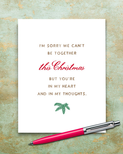 Thinking of You Christmas Card by Smirkantile
