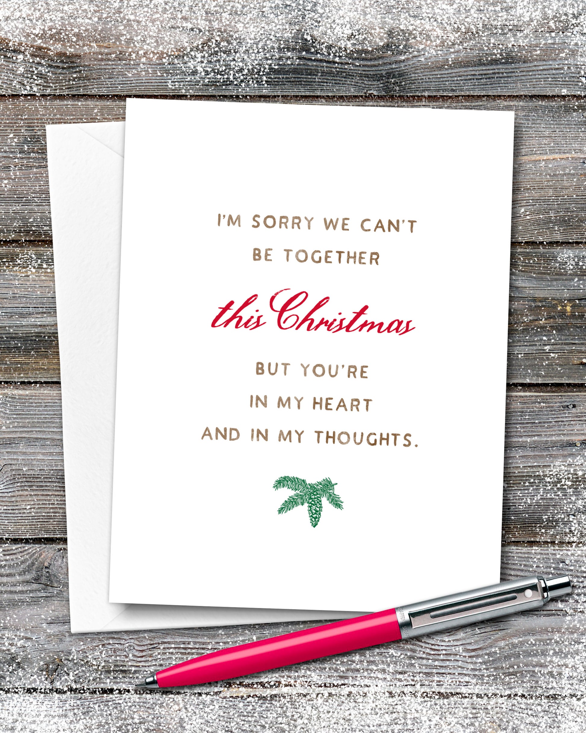 Missing You Christmas Card, Holiday Cards by Smirkantile