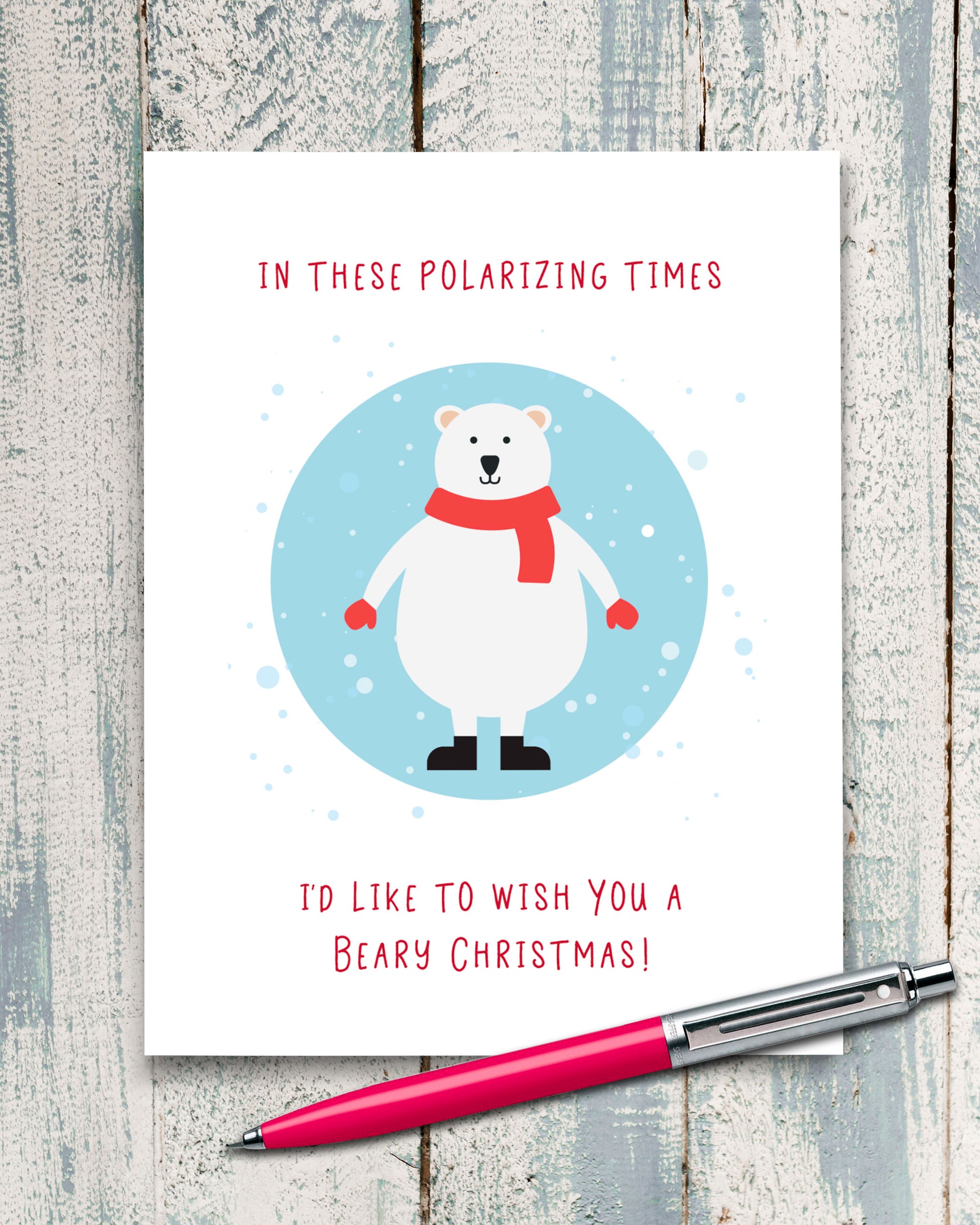 Funny Christmas Cards by Smirkantile, Polar Bear Card