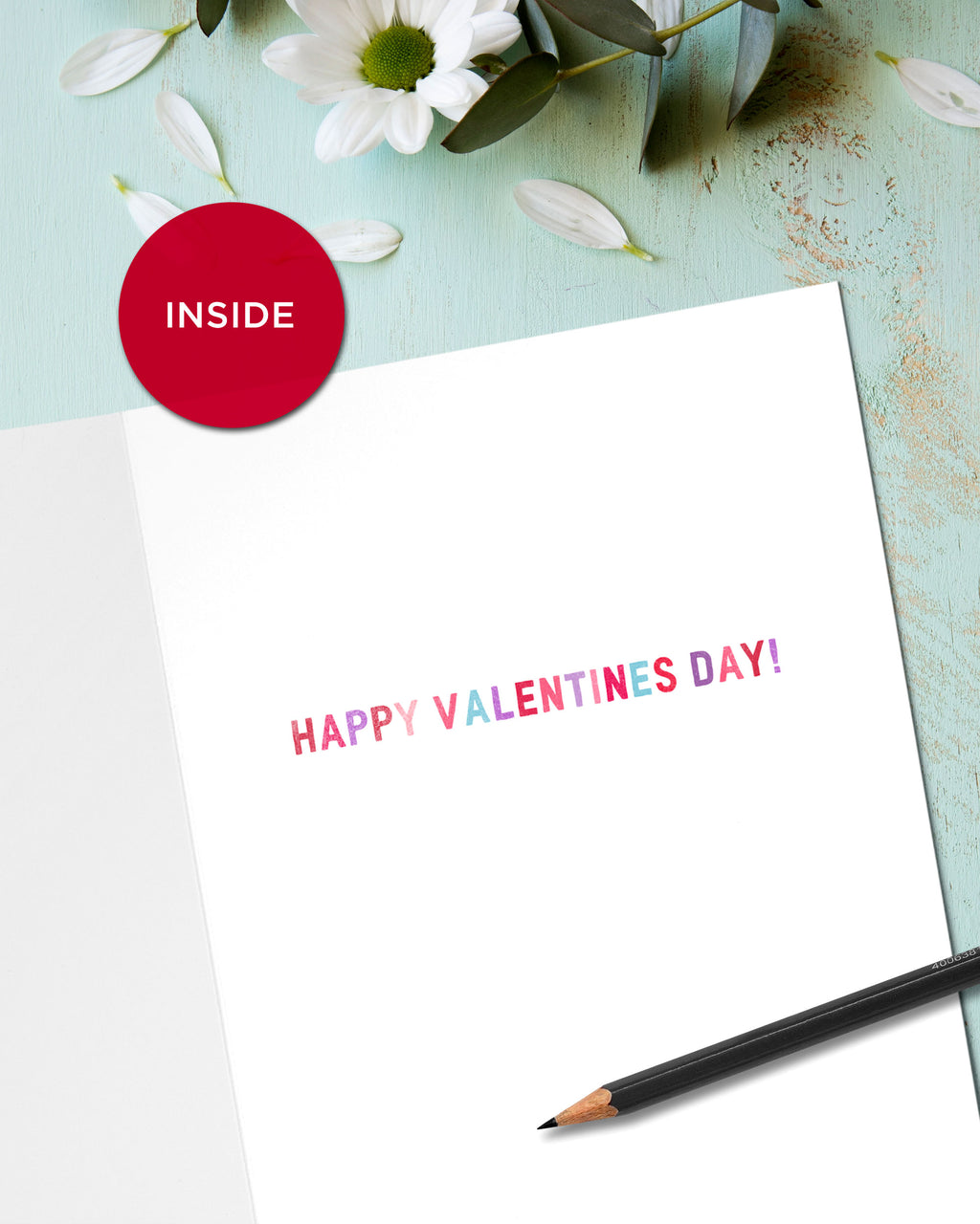 Inside of Smirkantile Valentines Card.