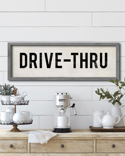 Drive-Thru Wall Sign, Vintage Farmhouse Signs by Transit Design