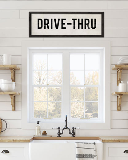 Vintage Drive Thru Sign, Decorative Wall Sign by Transit Design