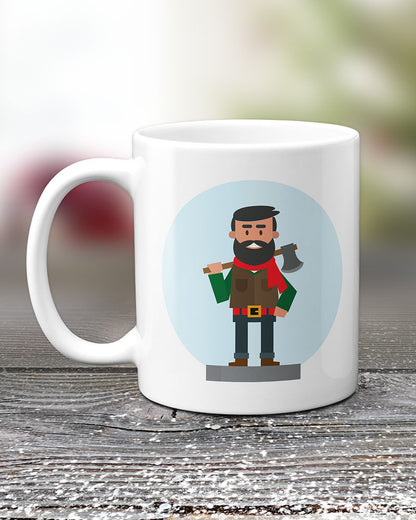 Lumberjack Mug, Unique Mugs by Smirkantile