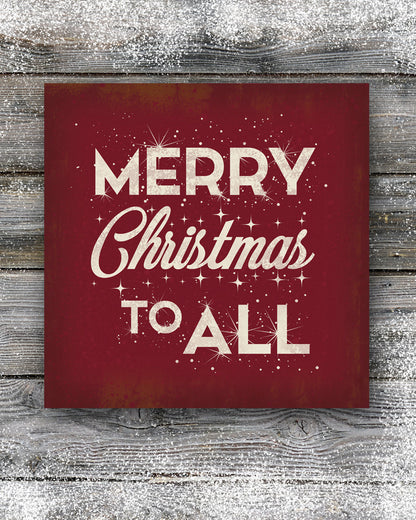 Red Merry Christmas Sign Wall Decor