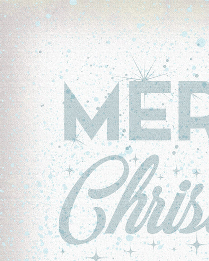 White Merry Christmas Wall Art Detail 
