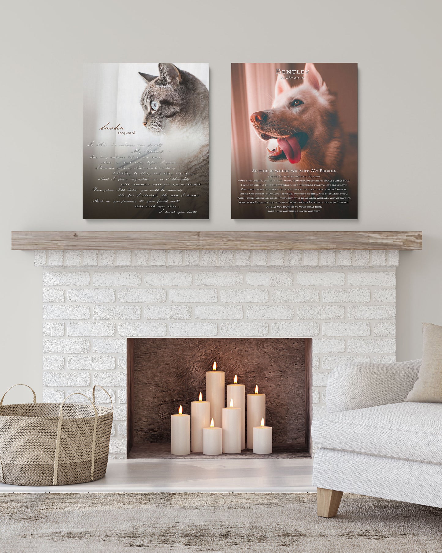 Pet Memorial Photo Canvas Art by Transit Design.