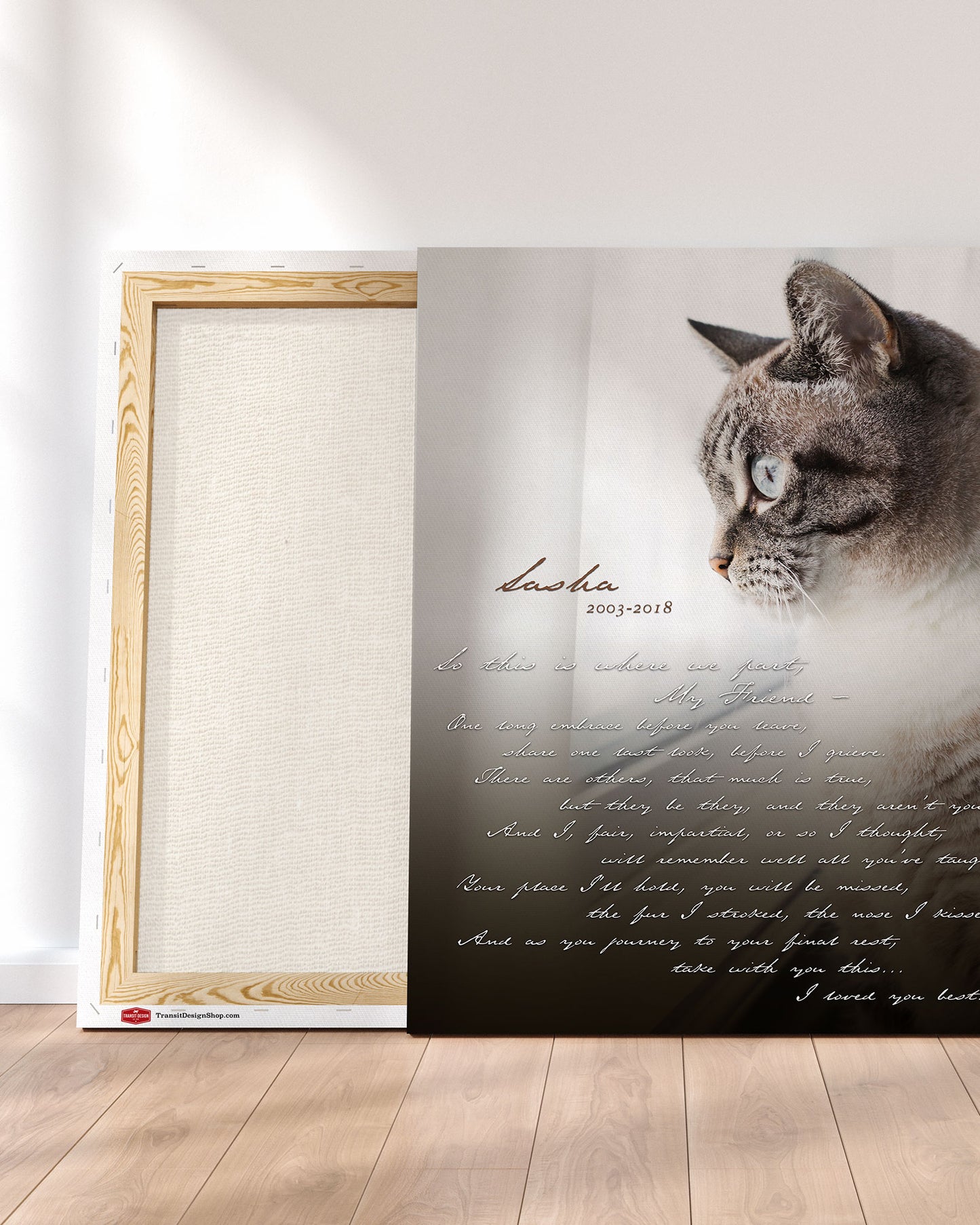 Custom Pet Memorial Photo Detail by Transit Design