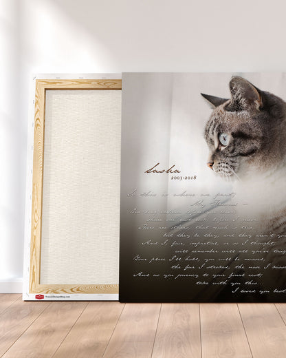 Custom Pet Memorial Photo Detail by Transit Design