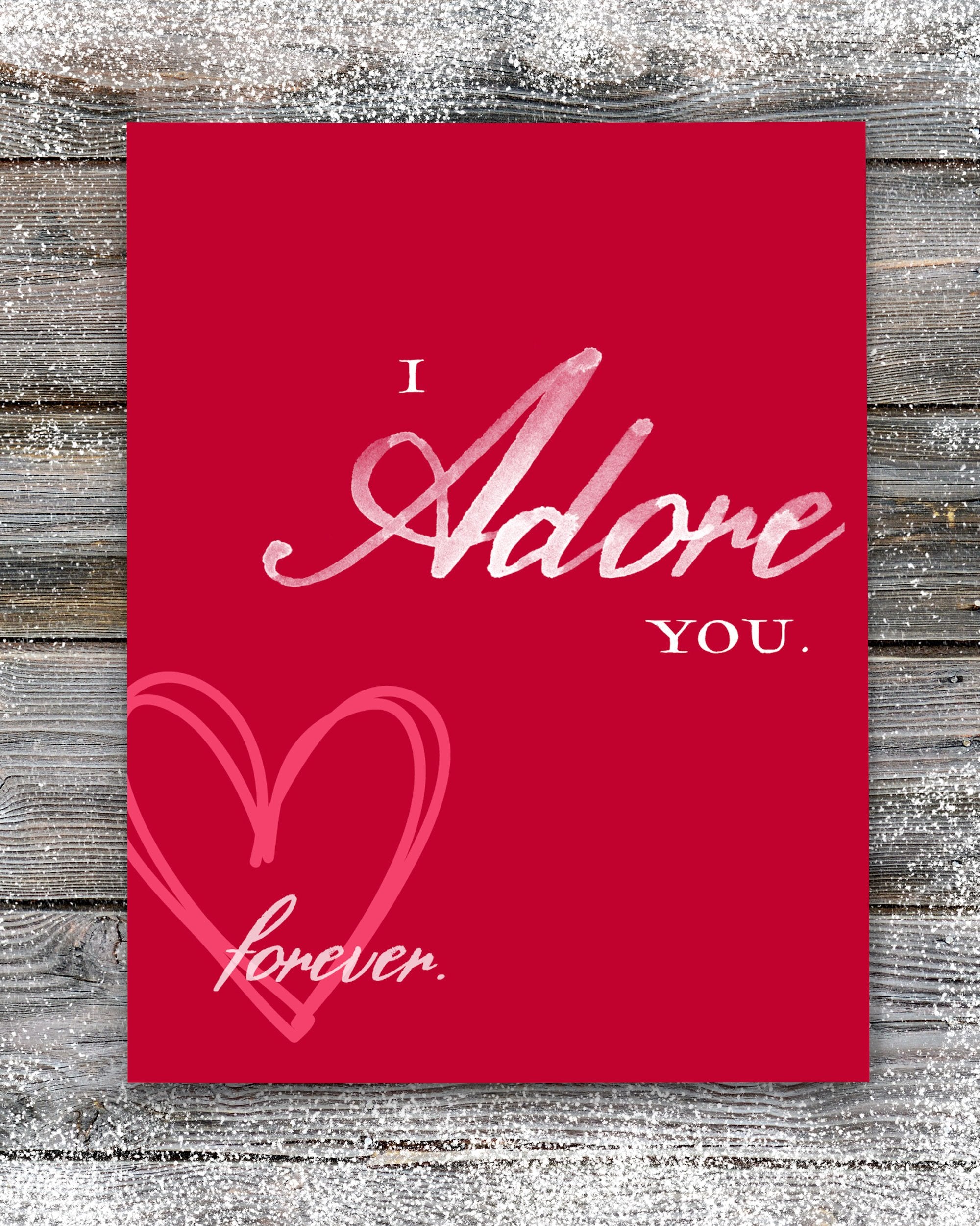 Handwritten Script Valentine's Day Card by Smirkantile.