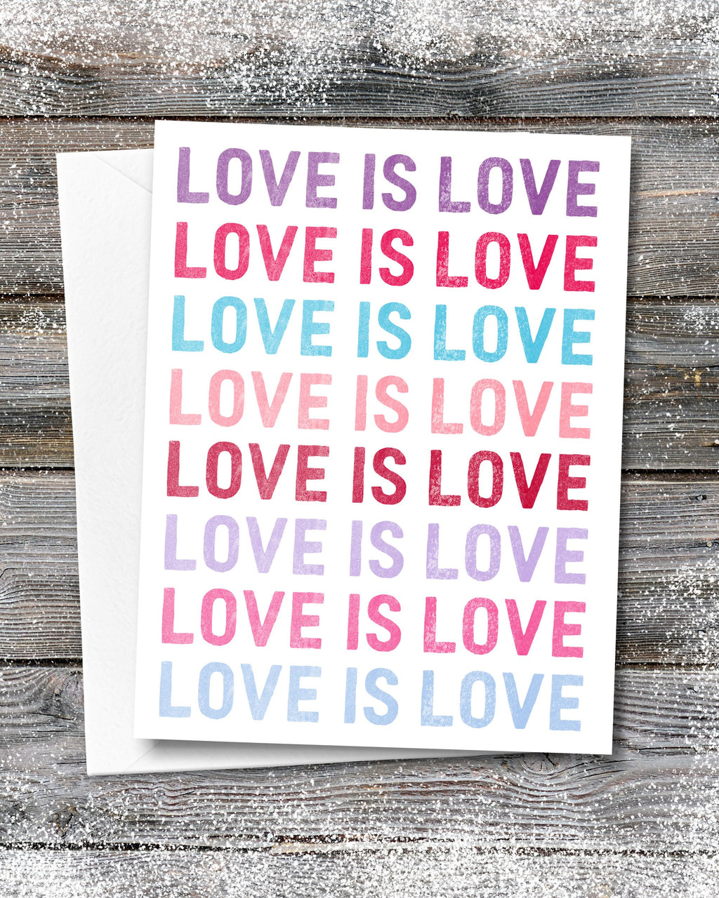 Love is Love LGBTQ Valentine's Day Card by Smirkantile