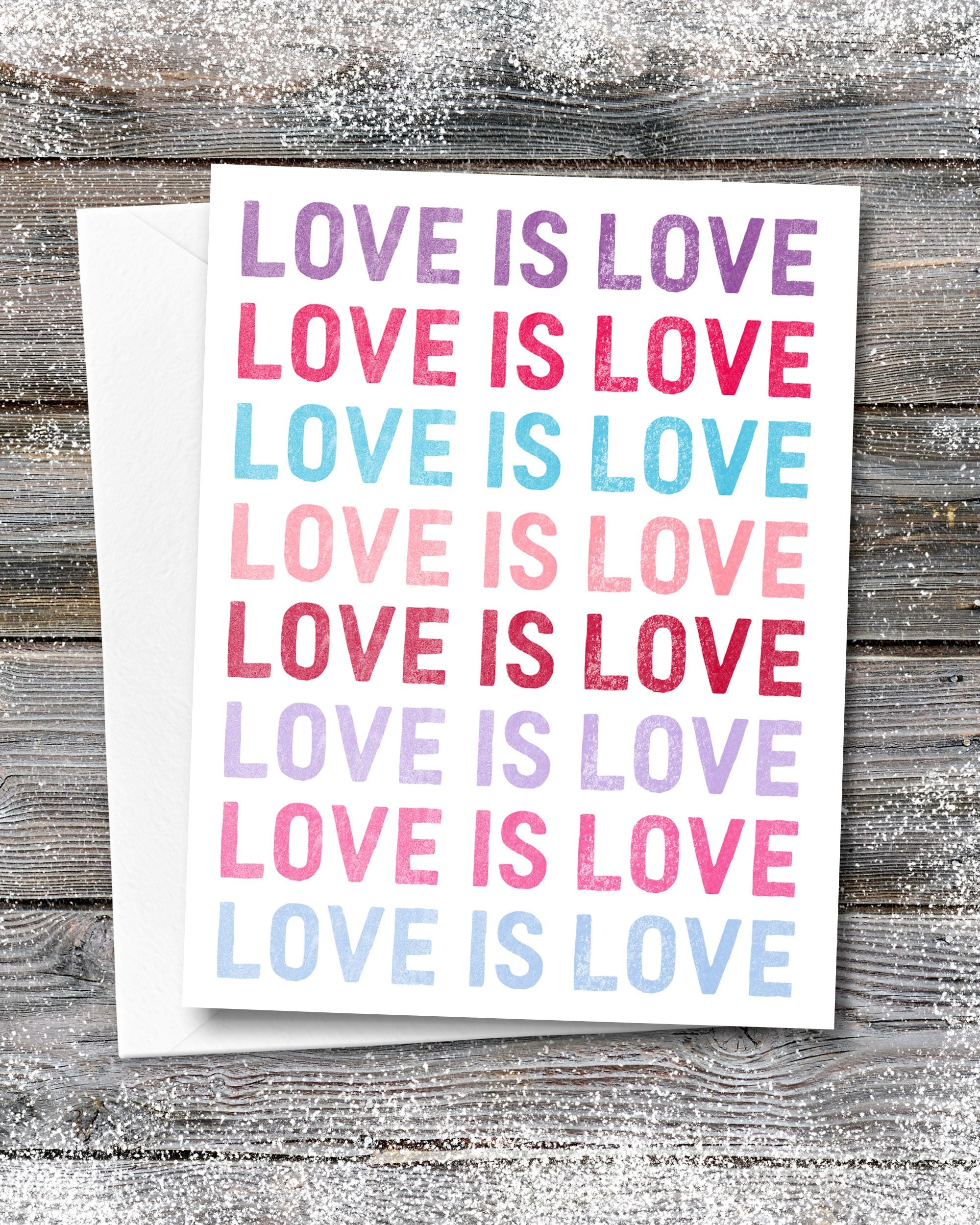 Love is Love LGBTQ Valentine's Day Card by Smirkantile