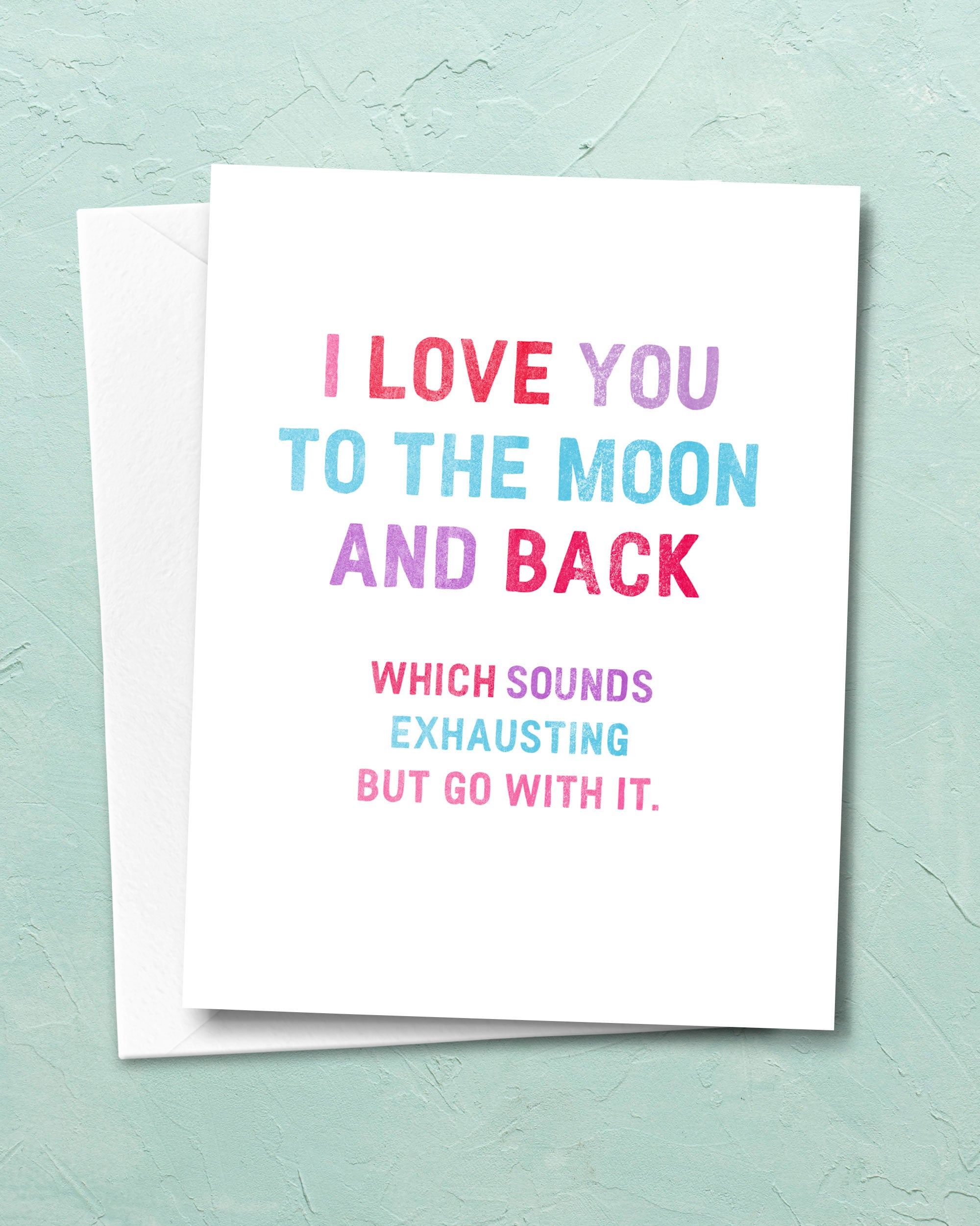 Funny Valentines Card by Smirkantile - I love you to the Moon.