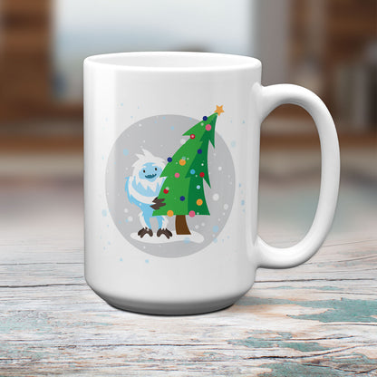 Yeti Christmas Mug, Bigfoot, Abominable Snowman Lover Gift by Smirkantile