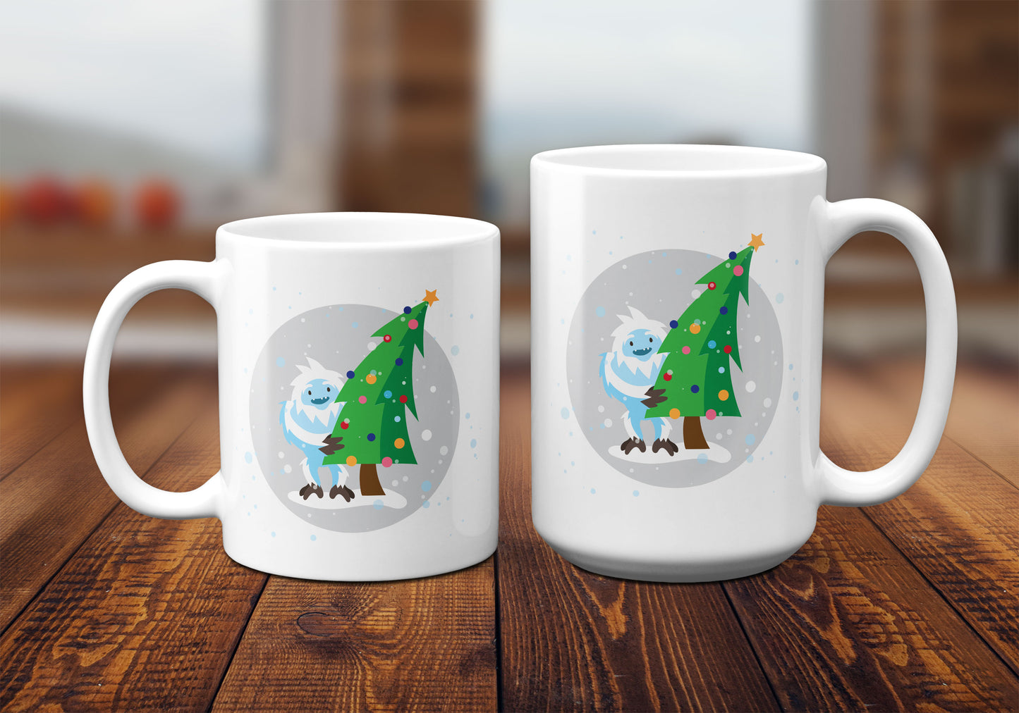 Novelty Christmas Mugs, Yeti Holiday Coffee Mug by Smirkantile