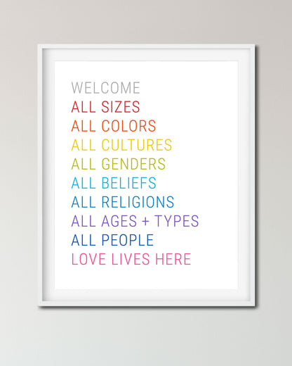 All Are Welcome Equality Print - Transit Design - Transit Design
