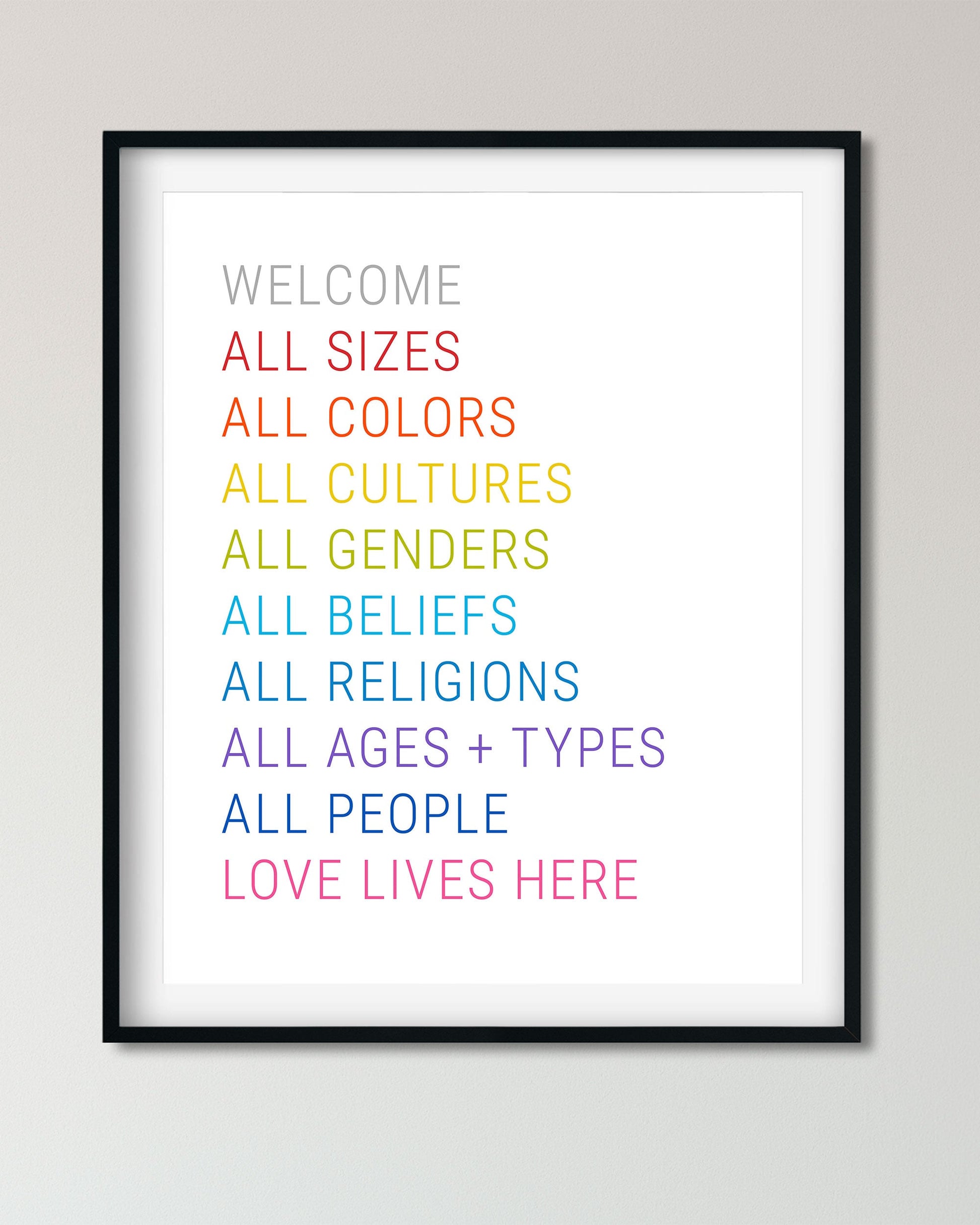 All Are Welcome Equality Print - Transit Design - Transit Design