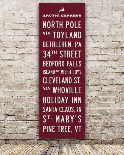 Arctic Express Christmas Subway Art, 20x60 - Transit Design - Transit Design