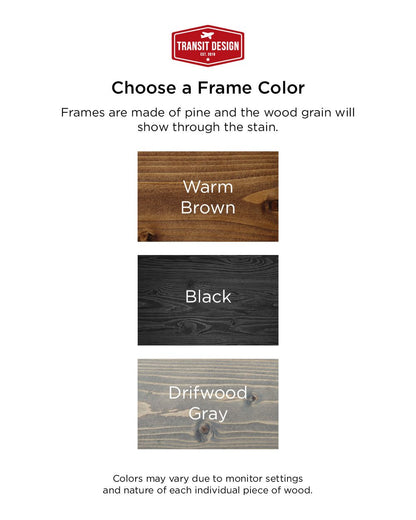 Transit Design Farmhouse Sign Frame Colors