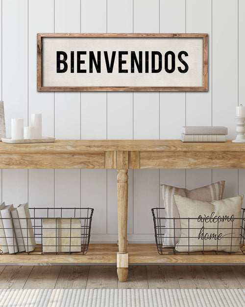 Bienvenidos Welcome Sign, Spanish Wall Sign - Transit Design
