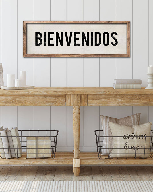Bienvenidos Welcome Sign, Spanish Wall Sign - Transit Design