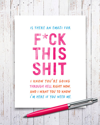 Picture of Fuck this Shit funny card from Transit Design