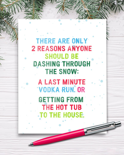 Photo of Dashing Through the Snow Humorous Christmas Card - Transit Design