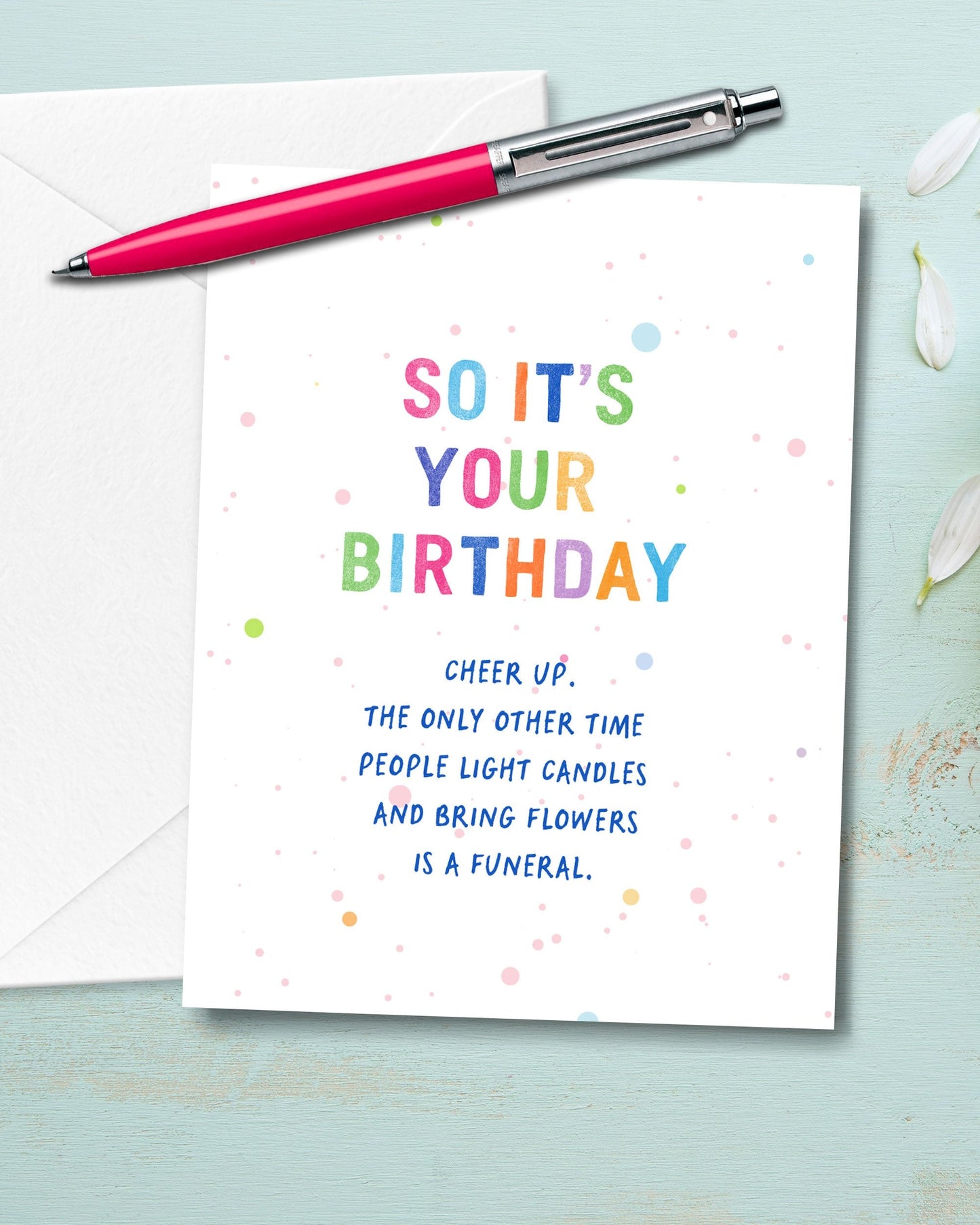 Cheer Up Humorous Birthday Card - Transit Design