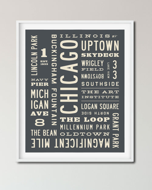 Chicago Word Art Print