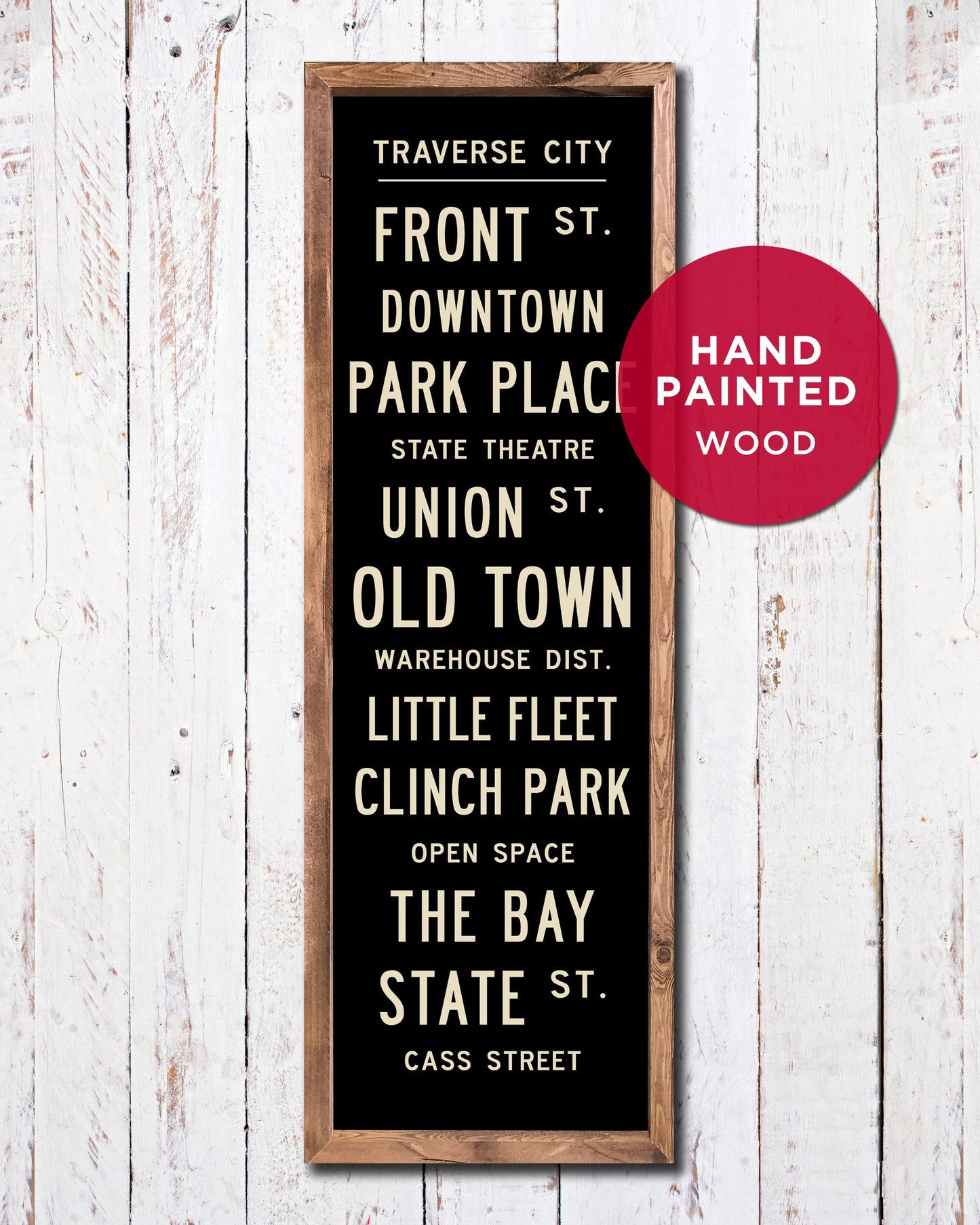 Choose Any 12x36 Wood Subway Sign - Transit Design