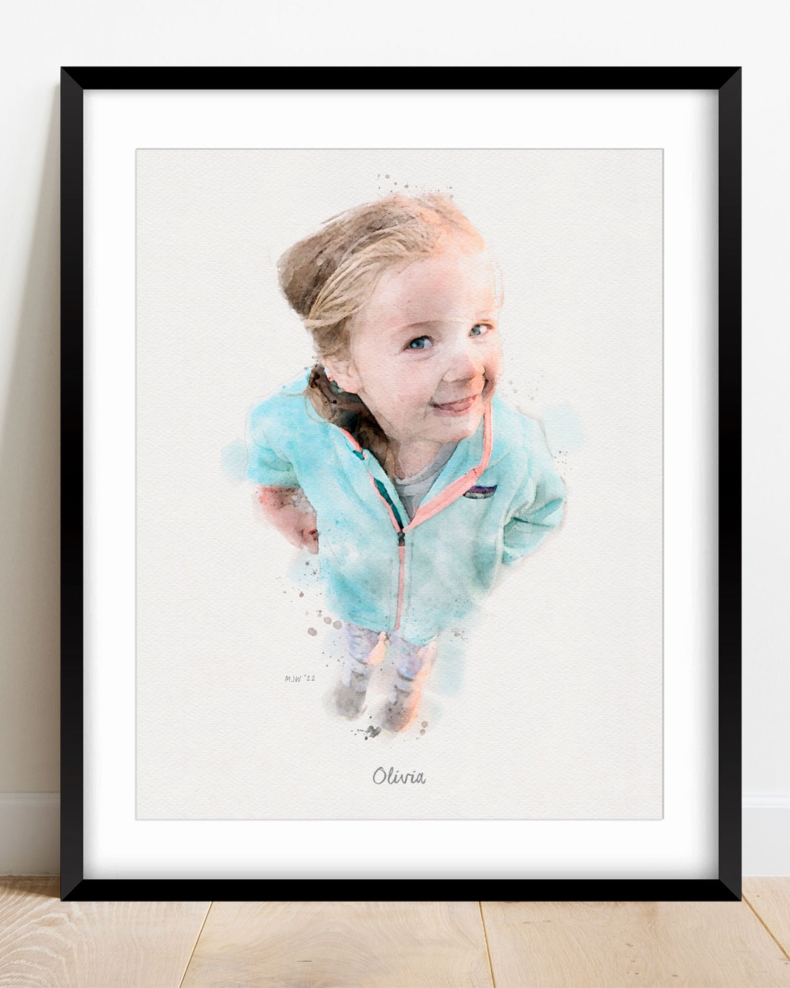 Custom Children's Portrait of girl - Transit Design