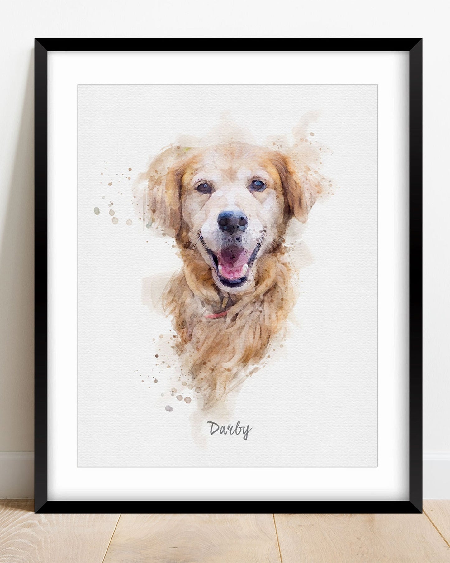 Custom Dog Portrait with Golden Retriever - Transit Design