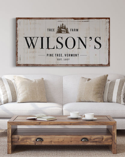 Rustic Family Name Sign Year Established Wall Sign - Transit Design