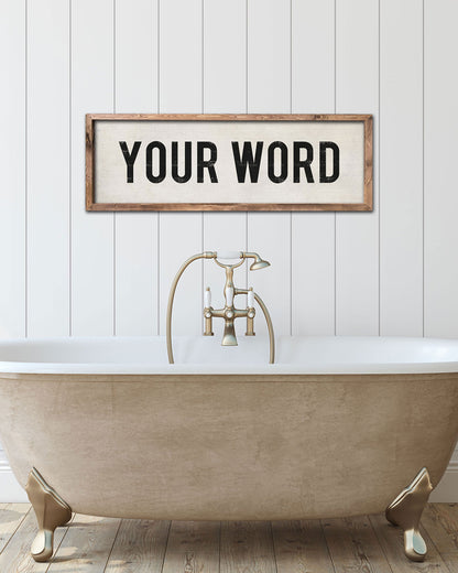 Custom Handmade Wood Farmhouse Sign - Transit Design