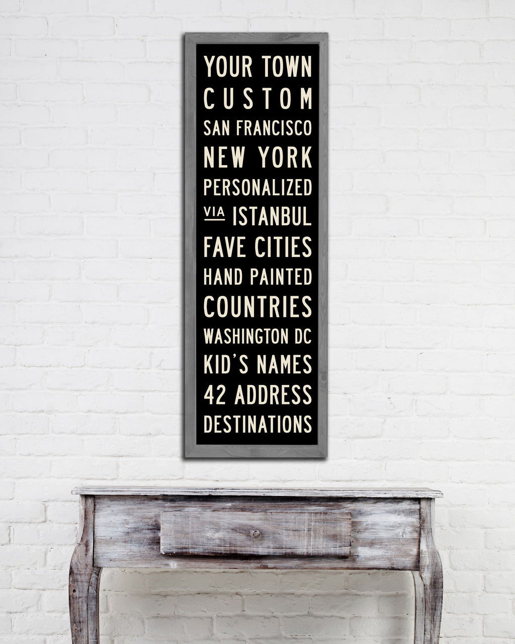 Custom Wooden Subway Sign, hand painted wall art